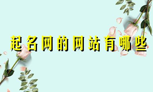 起名网的网站有哪些