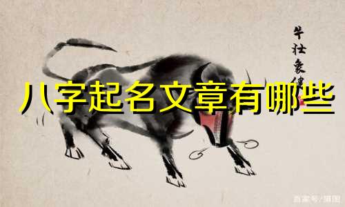 八字起名文章有哪些