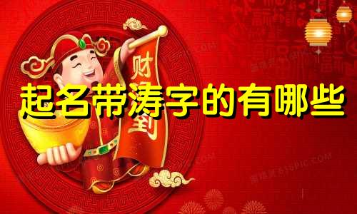 起名带涛字的有哪些