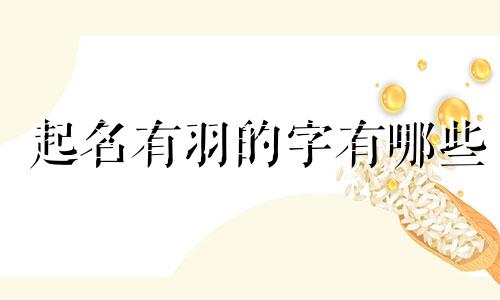 起名有羽的字有哪些