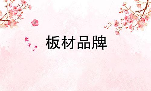 板材品牌 起名字有哪些