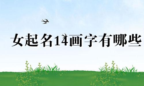 女起名14画字有哪些