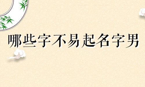 哪些字不易起名字男