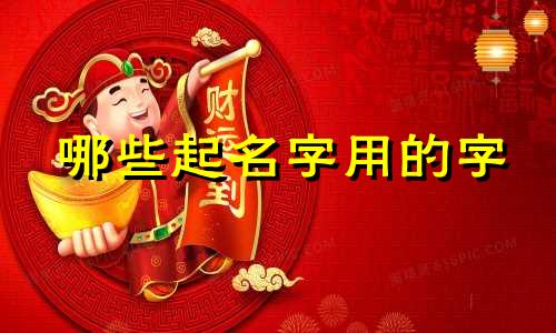 哪些起名字用的字