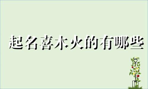 起名喜木火的有哪些