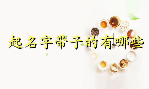 起名字带子的有哪些