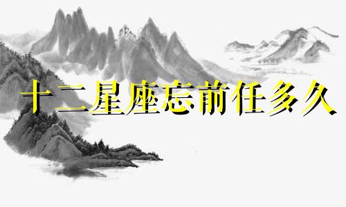 十二星座忘前任多久