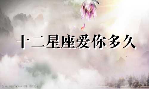 十二星座爱你多久