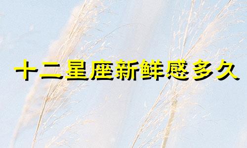 十二星座新鲜感多久