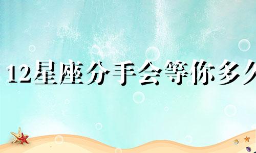 12星座分手会等你多久