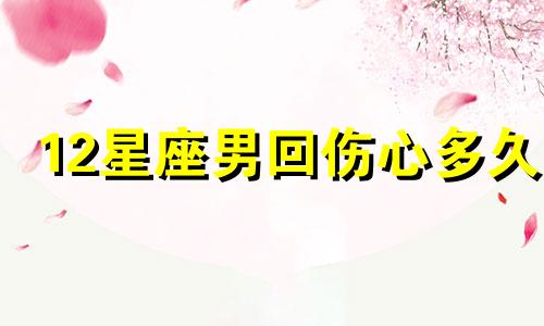 12星座男回伤心多久