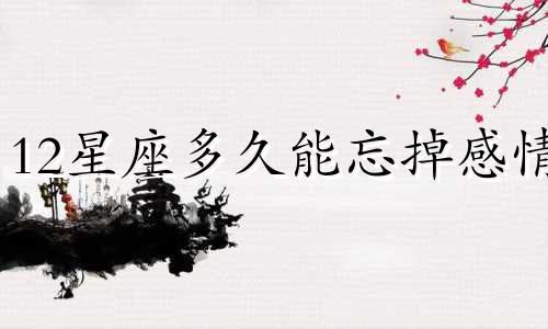 12星座多久能忘掉感情