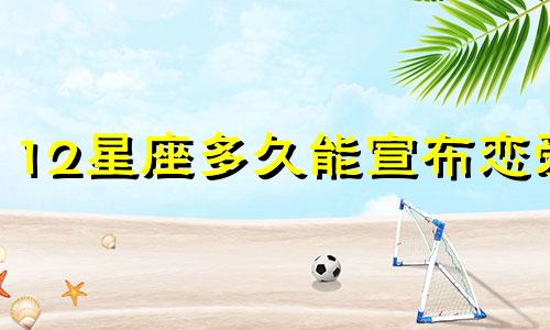 12星座多久能宣布恋爱