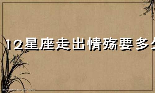 12星座走出情殇要多久