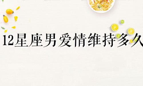 12星座男爱情维持多久