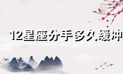 12星座分手多久缓冲