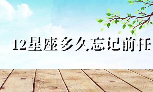 12星座多久忘记前任