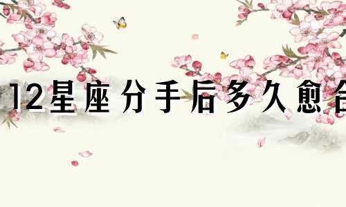12星座分手后多久愈合
