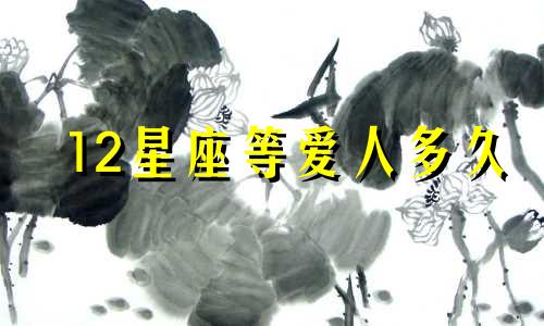 12星座等爱人多久