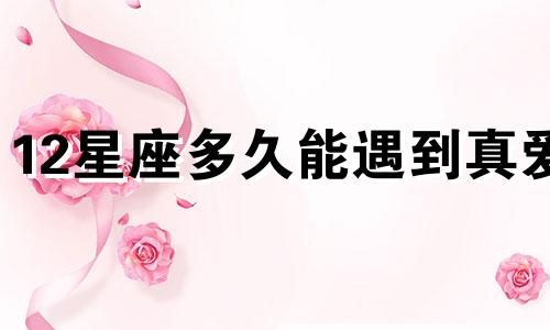 12星座多久能遇到真爱