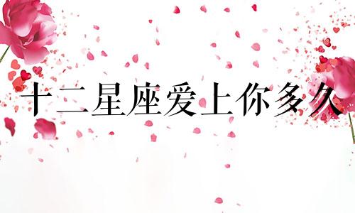 十二星座爱上你多久