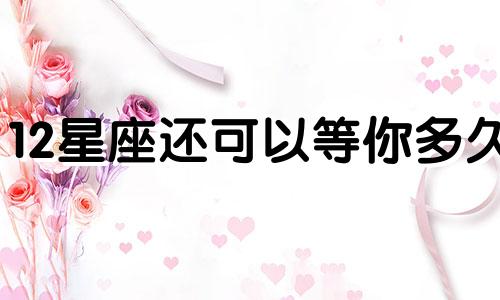 12星座还可以等你多久