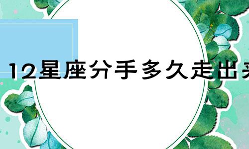 12星座分手多久走出来