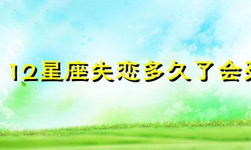 12星座失恋多久了会死