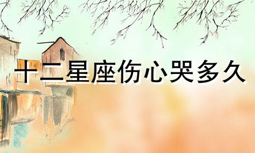 十二星座伤心哭多久