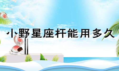 小野星座杆能用多久