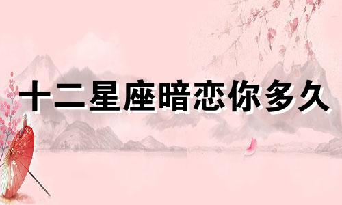 十二星座暗恋你多久