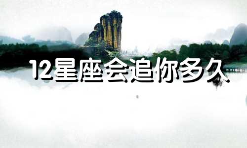 12星座会追你多久