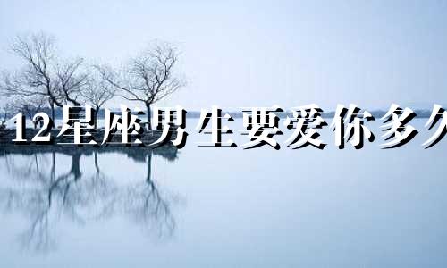 12星座男生要爱你多久