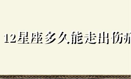 12星座多久能走出伤痛