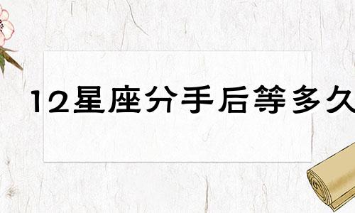 12星座分手后等多久