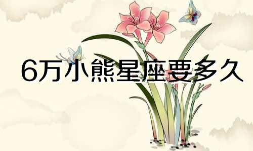 6万小熊星座要多久