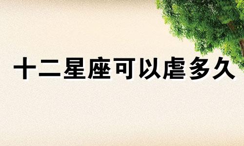 十二星座可以虐多久