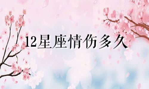 12星座情伤多久