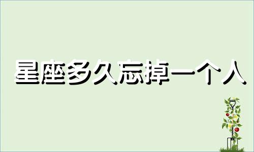 星座多久忘掉一个人