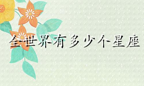 全世界有多少个星座
