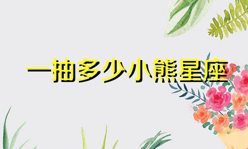 一抽多少小熊星座