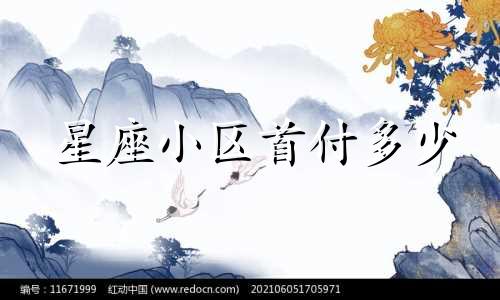 星座小区首付多少