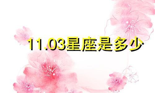 11.03星座是多少