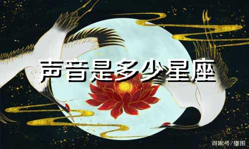 声音是多少星座