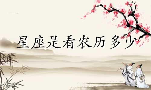 星座是看农历多少