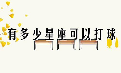 有多少星座可以打球