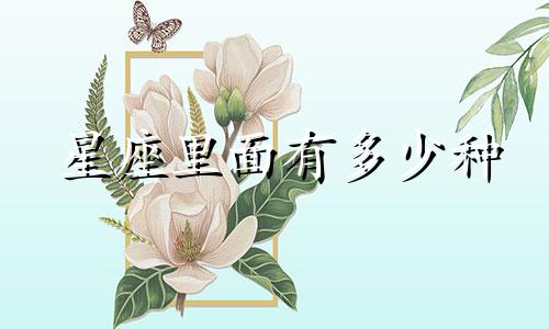 星座里面有多少种