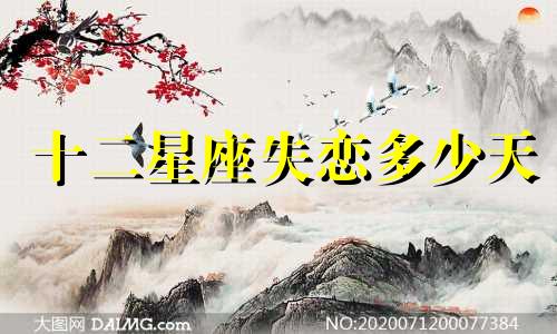 十二星座失恋多少天