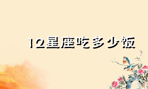 12星座吃多少饭