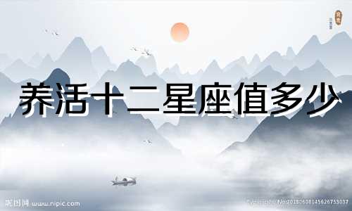 养活十二星座值多少